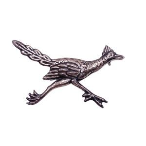 Taxco Hecho En Mexico Sterling Silver Roadrunner Brooch 2”